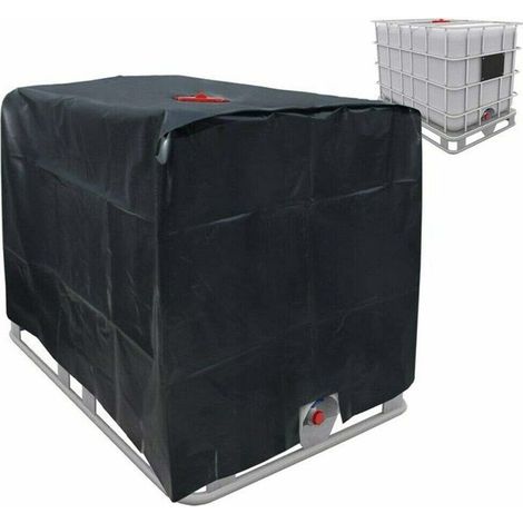 Abdeckplane für IBC-Tank, 120 x 100 x 116 cm, 1000 l – 210D, wasserdicht, Wassertankabdeckung/Tankschutzhülle – silberfarbenes Futter