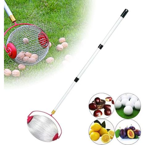 QWINERN Ramasseur à noix à rouleau, un outil de jardinage manuel pour récolter les noix, les noix de pécan, les balles de golf et autres noix. (1/5)