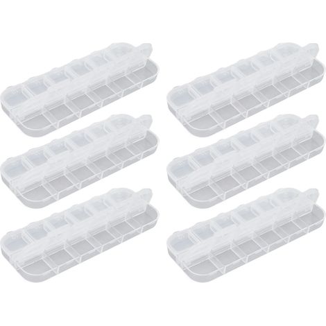 10 Boîtes de Rangement Transparentes pour Accessoires et Maquillage - Imperméables et Antipoussière (1/5)