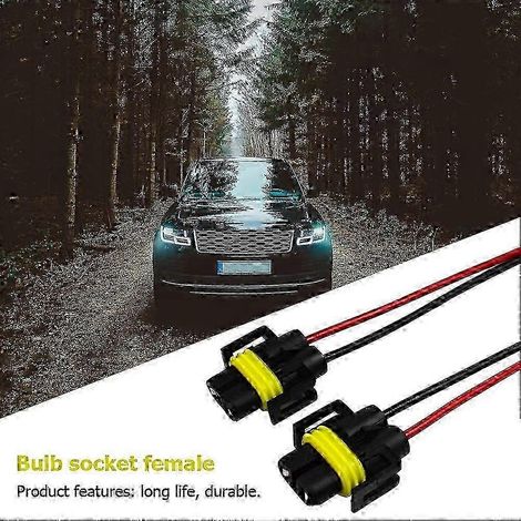 par de adaptadores hembra para portalámparas H8/H9/H11 para faros delanteros y antiniebla (accesorios para automóviles) SZRH AS (1/4)