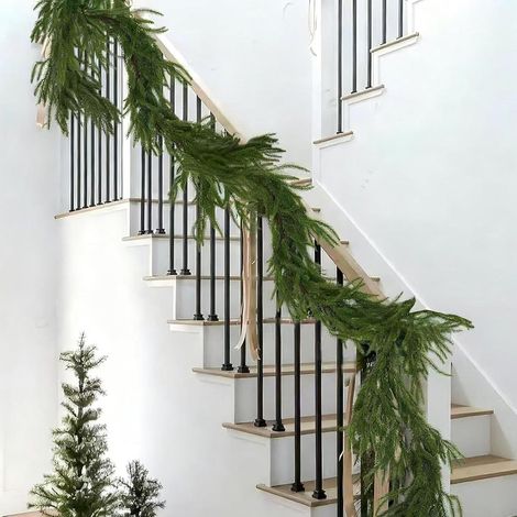 Guirlande En Cèdre Artificiel - 183 cm - Décoration De Noël Pour Intérieur Et Extérieur - Guirlande Verte Pour Cheminée Porte Mur Jardin - 1 Pièce (1/5)