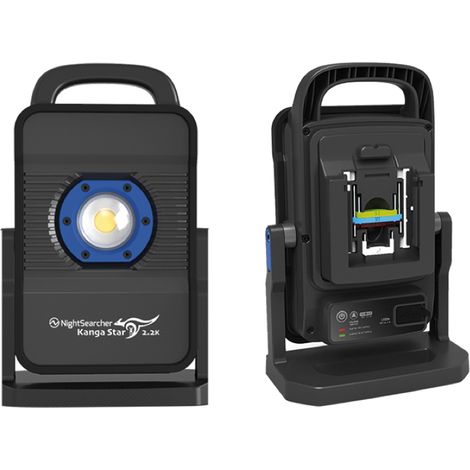 NightSearcher KANGASTAR-2.2K-A Kanga Star 2.2K LED Work Light with 3 in 1 adaptor 18V Hikoki, Makita, Bosch (1/2)