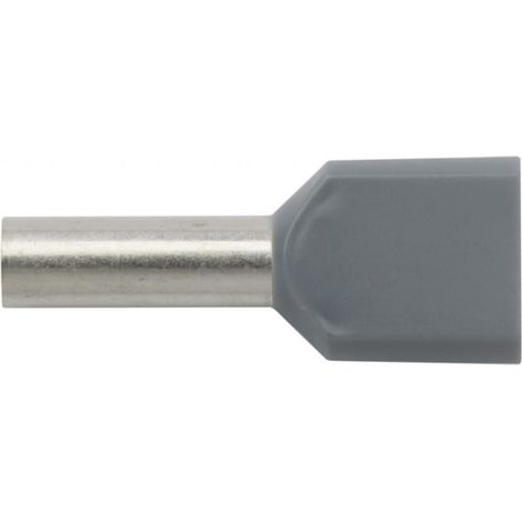Isolierte Aderendhülse HI 2X4/12 grau E08KH-02020102101 /100 Stück/