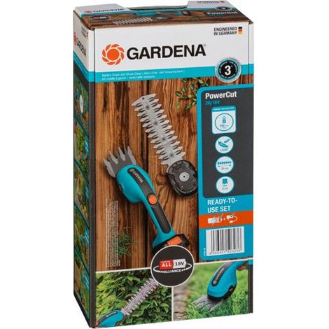 Gardena Akku-Gras- und Strauchschere PowerCut 20/18V P4A Ready-To-Use Set 14750-30