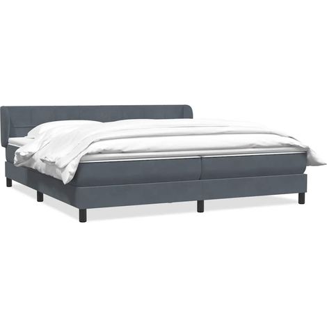 Maison Exclusive - Boxspringbett mit Matratzen Dunkelgrau 180x210