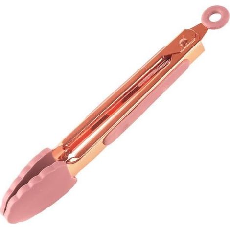 Pince de Cuisine - Noname - 21cm - Acier Inoxydable - Silicone - Rose (1/4)