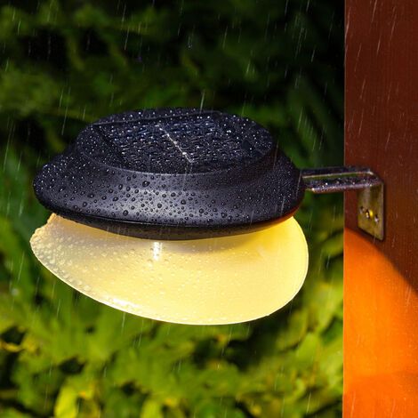 Lampe solaire, éclairage extérieur pour cour et jardin, applique murale LED à détecteur de mouvement, lampe en forme de coquillage noir chaud-AquaForge (1/4)