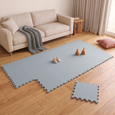 18 Teile Spielmatte Baby Puzzlematte - 30x30 Krabbelmatte Bodenmatte Kinderzimmer (1/5)