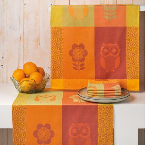 2 lots de 6 torchons de cuisine imprimés 50 x 70 cm Coton Egyptien