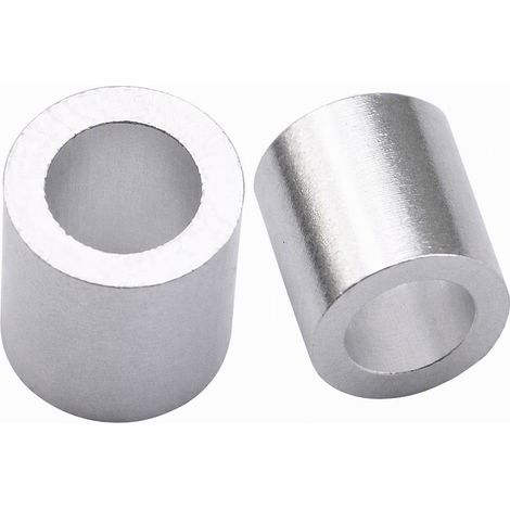 Manchon en aluminium pour câble acier rond M4, pièce de sertissage pour élingue, filet et tendeur de câble (1/5)