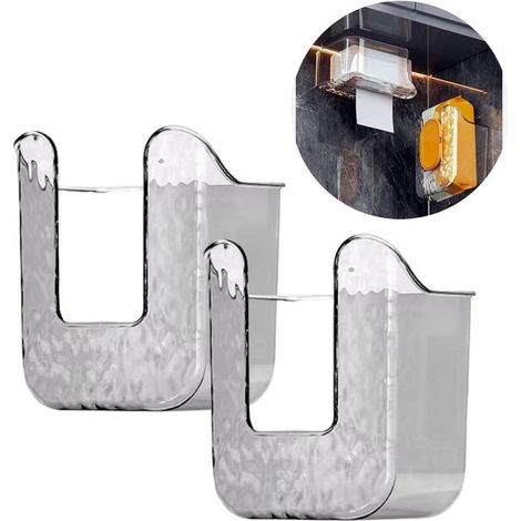 Set di 2 porta carta igienica umidificata, dispenser antigoccia, scatola porta salviette umidificate, dispenser a parete per carta igienica (1/5)