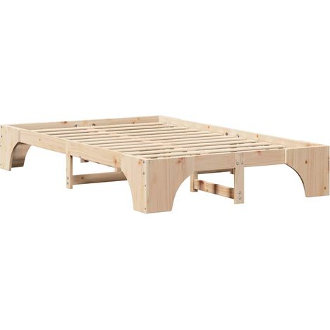 Lit double,Lit adulte,Cadre de lit Pin massif 120 x 200 cm Bois massif en pin CFW6539983 (1/5)