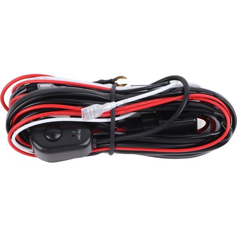 Faisceau de câblage pour barre lumineuse LED, feu de travail pour voiture, interrupteur marche/arrêt à distance, faisceau de câblage pour barre de feux antibrouillard LED pour voiture (1/5)