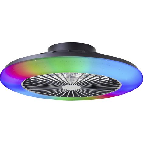 Brilliant G60020/06 Salerno LED-Deckenleuchte mit Ventilator LED-Modul   40 W Schwarz