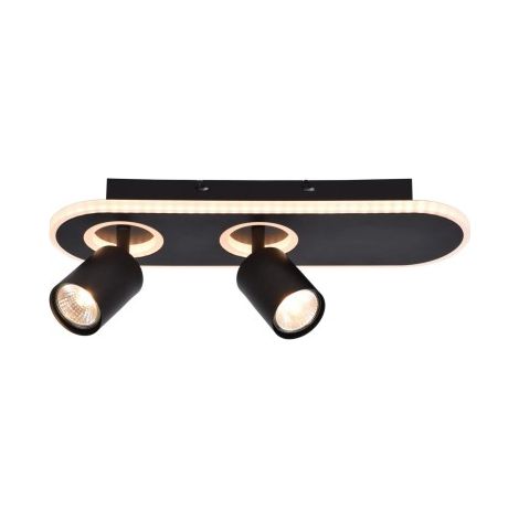 BRILLIANT Lampe, Kimon LED Spotbalken 2flg schwarz, 2x PAR51, GU10, 5W geeignet für Reflektorlampen, Köpfe schwenkbar