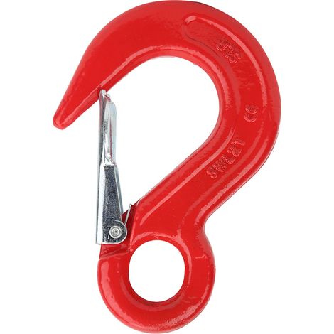 Crochet à œil en acier allié, anneau de levage, capacité 2 tonnes, équipement de manutention, crochet de levage robuste, charge maximale 2T, usage industriel, crochet coulissant à œil. (1/4)