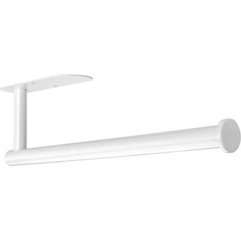 Porte-essuie-tout mural sous armoire pour essuie-tout de cuisine, barre autocollante, support, acier inoxydable SUS304 13 pouces,Blanc (1/4)