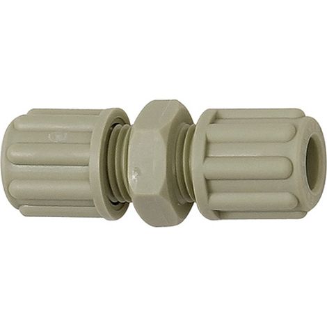 Riegler Gerade Schlauchverbindung, für Schlauch 9/12 mm, SW 24, PP (1/3)