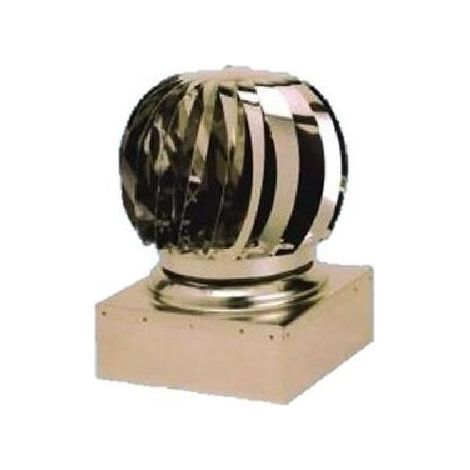 Fumaiolo comignolo girevole quadrato e rettangolare zincato - Base quadrata 32x32 cm