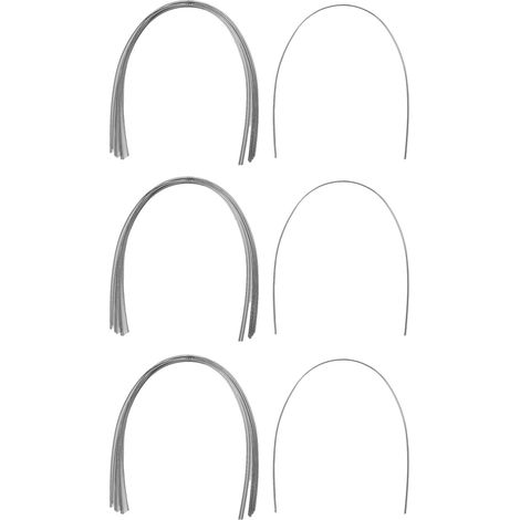 Fil orthodontique rond en acier inoxydable, 100 pièces, ligatures dentaires, arc inférieur, 0.020 pouce, fil de contention, pour appareil dentaire (1/5)