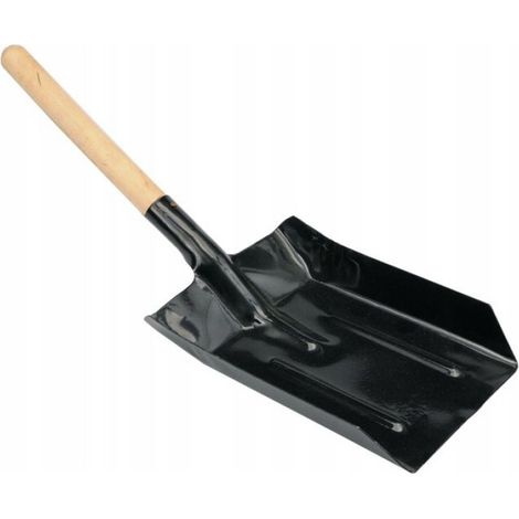 Pelle À Charbon - Tôle D'acier - Manche Bois - 49 Cm - Pour Cendres Et Combustibles - 1 Pièce