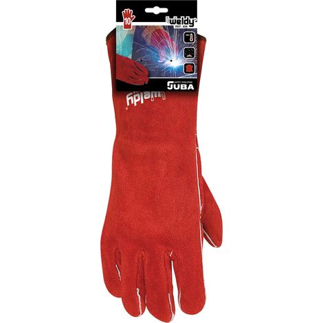 GUANTO SALDATORE SCAMOSCIATO ROSSO
