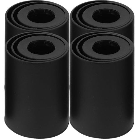 Housse Noire en Plastique pour Cylindre de Gaz de Chaise de Bureau, Protection Anti-poussière Facile à Installer, Lot de 4 Pièces pour Vérin Télescopique (1/5)