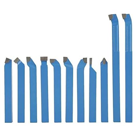 11 pièces outil de tournage embouts carbure tour de coupe ensemble d'outils de tournage soudage fraise ensemble pour tour à métaux (1/5)
