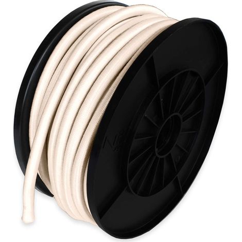 TECPLAST Sandow élastique Ivoire 30 mètres 9SW - Qualité PRO - Tendeur pour bâche de diamètre 9 mm