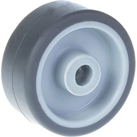 Wheel - ZHONGSHAN - 50 mm - Gray rubber - Plastic center - Hardness 85° Shore A
