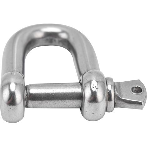 Élingue Chaîne Anneau Béquille Inoxydable Acier Manille en D pour Extérieur Camping Corde Survie (M18) (1/5)