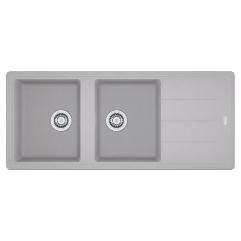 Franke Lavello BFG621AL 2 Vasche Gocciolatoio Reversibile Dimensioni 116 x 50 cm Colore Alluminio Serie Boston (1/2)