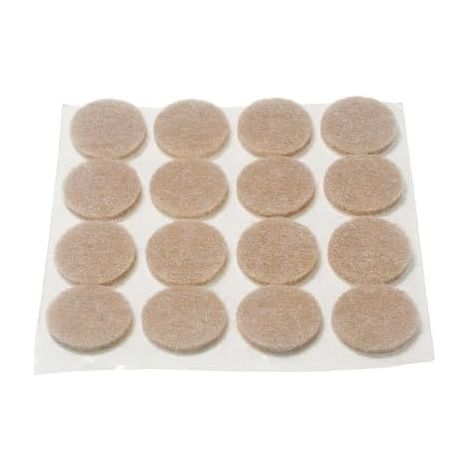 3 x 16 patins autocollants ronds en feutre pour protection de meubles 19 mm (1/2)