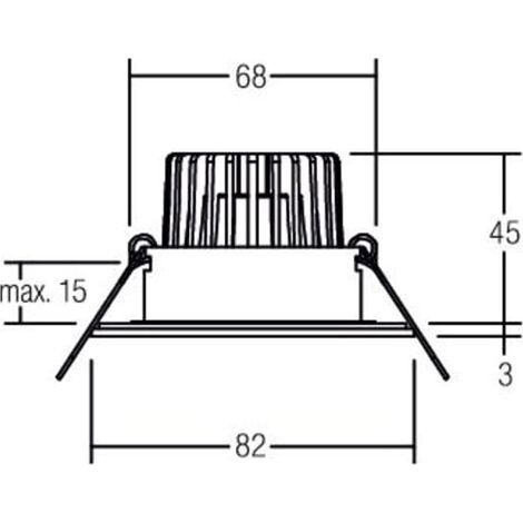 brumberg LED-Einbaustrahler 39375423 3000K edelst. dimmbar (1/2)