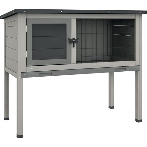 Cages à lapins avec pieds, niches intérieures, bacs à déjections coulissants, portes verrouillables et toits ouvrants. (1/5)