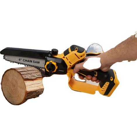 Scie d'élagage, 6 pouces, moteur sans balais de 600 W, portée de 8,2 pieds, tête rotative à 180°, boîtier en nylon (1/5)