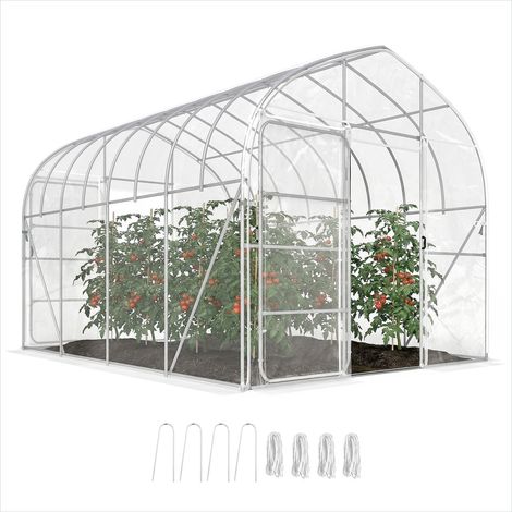 Serre de jardin Serre tunnel de jardin 12 m² acier galvanisé (1/5)