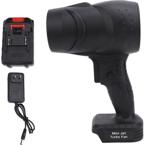 Plumeau électrique ABS puissant, turboventilateur Rechargeable sans fil, souffleur sec à main pour maison, voiture, clavier, Camping, noir