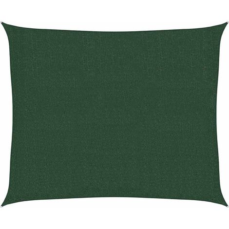 vidaXL Toldo de vela verde oscuro HDPE 160 g/m² 2,5x3 m (1/2)