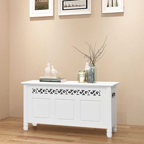 Banc Coffre de rangement - Banquette Pouf en style baroque PFDM blanc BV805195 - BonneVie (1/5)
