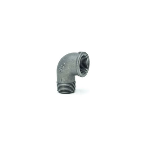 Gebo Fittings Winkel 2JS 90 Grad 3", A/I, Temperguss, Schwarz, 92-11S
