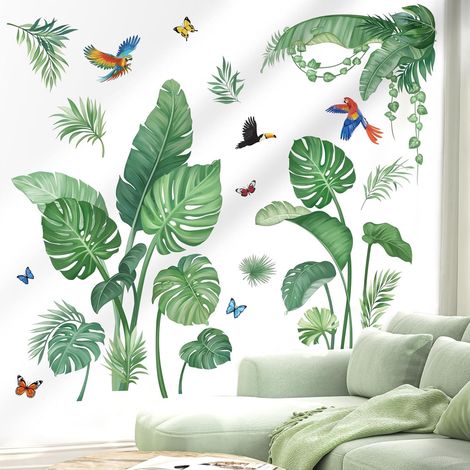 Stickers Muraux Feuilles de Palmier Vertes Mural Stickers Plantes (1/5)