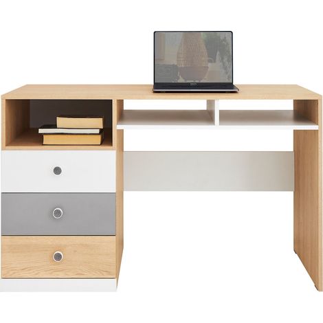 Mesa de oficina Tesmonu 107 , Con cajones, Número de puertas: 0, Número de cajones: 3, 76x125x55cm