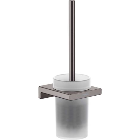 Hansgrohe AddStoris - Bürstenhalter Wandmontage Glas matt/Chrom schwarz gebürstet 41752340