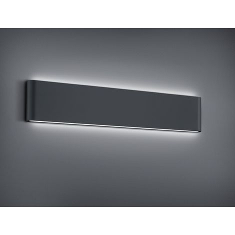 Rechteckige Wandleuchte Thames II Led Double Light IP54 Anthrazit L46 cm Trio Lighting (1/2)
