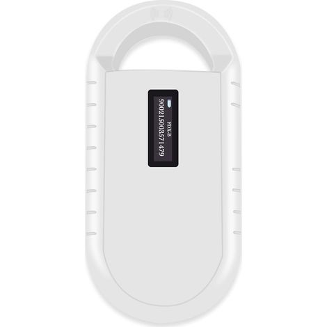 Lecteur de microprocesseur, conforme aux normes ISO 11784/85/FDX-B/EMID 128, enregistrant et transférant les données vers un PC. (1/5)
