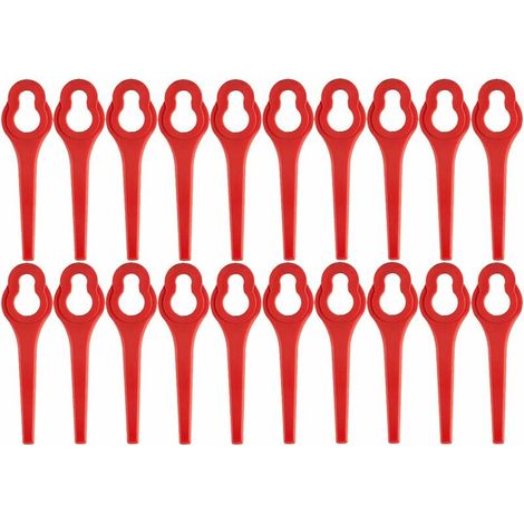Lntyq Lot de 100 lames de rechange pour débroussailleuse à batterie GFART 18 - Lame en plastique pour débroussailleuse GFART