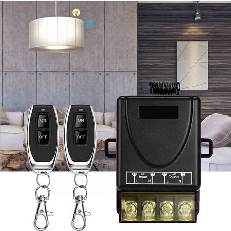 Interrupteur de télécommande Haute Puissance sans Fil 433Mhz, télécommande RF AC 220V/240V/110V 30A pour lumière, Pompe à Eau, appareils ménagers, Irrigation agricole, (1/5)