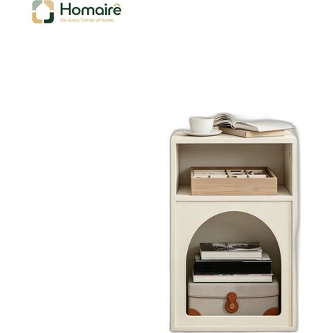 Beistelltisch aus cremefarbenem MDF-Holz 40 x 30 x 60 cm HOMAIRE (1/5)