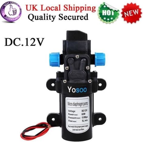 12 V DC 5 l/min 115 psi selbstansaugende Hochdruckwasserpumpe für Autowaschanlagen